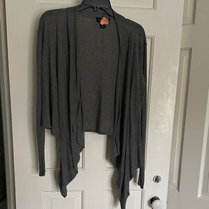 Karen Kane Charcoal Open Front Cardigan